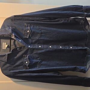 Dark Wash Denim Western Shirt